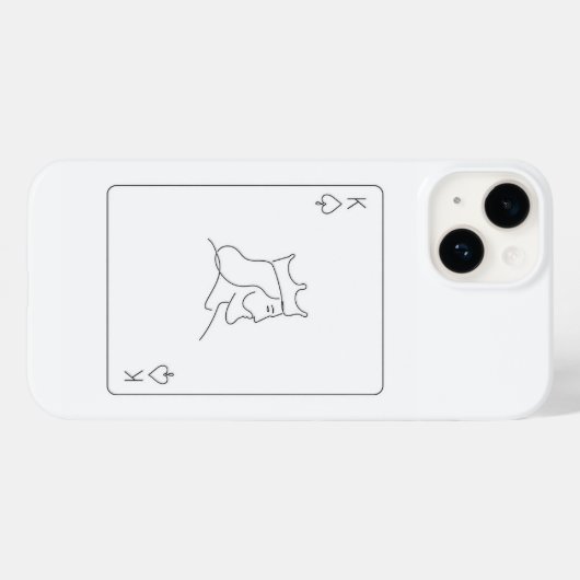Minimale K Case-Mate iPhone Case (Achterkant (horizontaal))