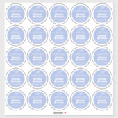 Minimale kaars blauw oceaanbries label blad 25 (Vel)