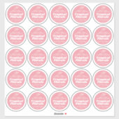 Minimale kaars bloemenroze label blad 25 (Vel)