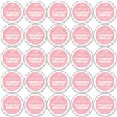 Minimale kaars bloemenroze label blad 25 (Voorkant)