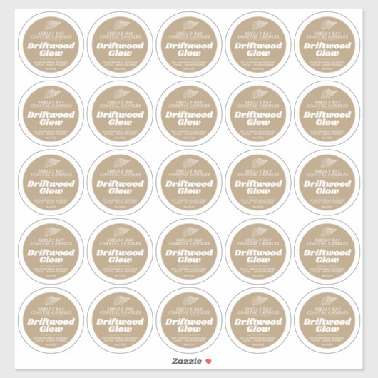 Minimale kaars bruin drijfhout label blad 25 (Vel)