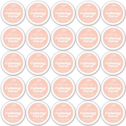 Minimale kaars koraal label blad 25 (Voorkant)