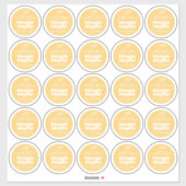 Minimale kaars mango geel label blad 25 (Vel)