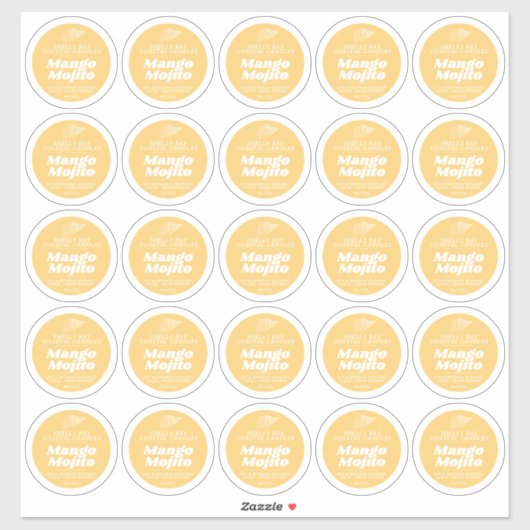 Minimale kaars mango geel label blad 25 (Vel)