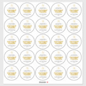 Minimale kaars vanille bruin goud label blad 25 (Vel)