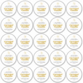 Minimale kaars vanille bruin goud label blad 25 (Voorkant)