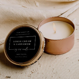 Minimale Kaarsblik Sticker Zakelijke Product Label