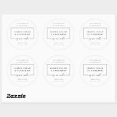 Minimale Kaarsblik Sticker Zakelijke Productlabel (Vel)