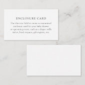 Minimale Kaart Baby shower behuizing (Voorkant / Achterkant)