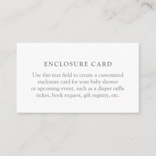 Minimale Kaart Baby shower behuizing (Voorkant)