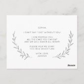 Minimale Kaart Bloemenmeisje-voorstel met foto (Achterkant)