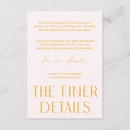 Minimale Kaart Eenvoudige roze en gele behuizing (Voorkant)