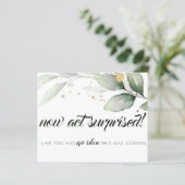 Minimale Kaart Eucalyptus Bridesmaid-voorstel (Staand voorkant)