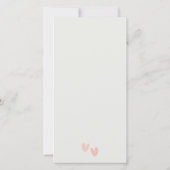 Minimale Kaart in het menu Pastel Dusky Pink Heart (Achterkant)