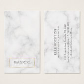 Minimale Kaart met witte marmer Gold-beeldscherm (Voorkant /achterkant)