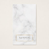 Minimale Kaart met witte marmer Gold-beeldscherm (Voorkant)