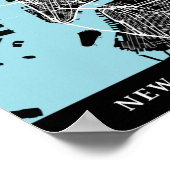Minimale kaart New York City Poster (Hoek)