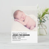 Minimale Kaart van de aankondiging van de geboorte (Staand voorkant)