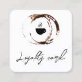 Minimale Kaart van de Koffiewinkel Klantenkaartje (Voorkant)