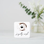 Minimale Kaart van de Koffiewinkel Klantenkaartje (Staand voorkant)