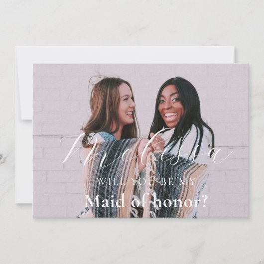 Minimale Kaart van het Bridesmaid-voorstel van de  (Voorkant)