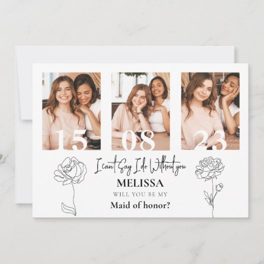 Minimale Kaart van het Bridesmaid-voorstel voor fo (Voorkant)