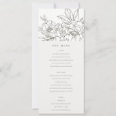 Minimale Kaart van het bruin-Floral Sketch Wedding (Voorkant)