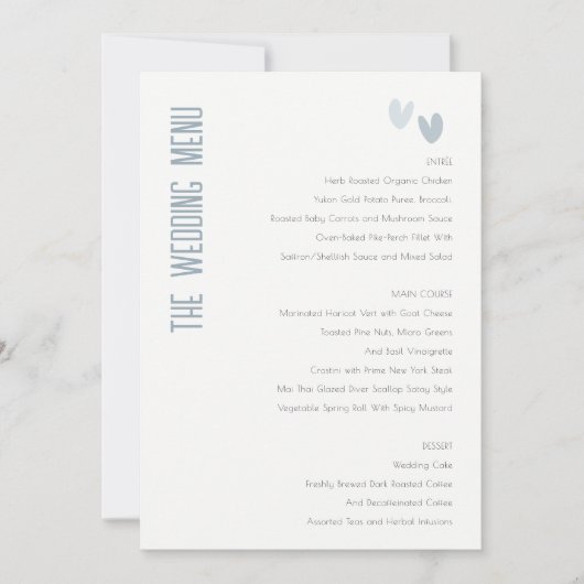 Minimale Kaart van het paasje Dusky Blue Hearts We (Voorkant)