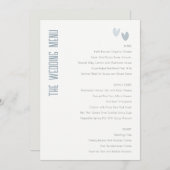 Minimale Kaart van het paasje Dusky Blue Hearts We (Voorkant / Achterkant)