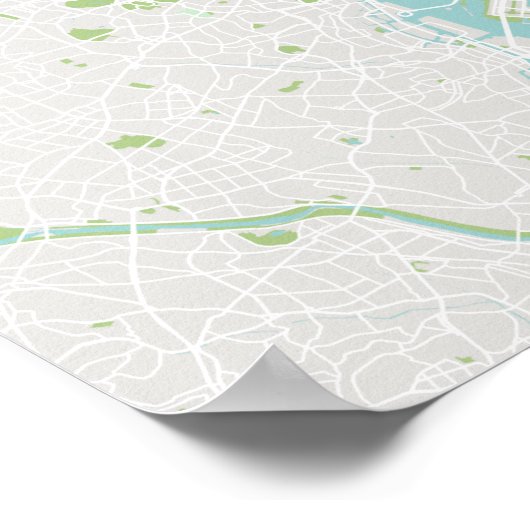 Minimale kaart van Tokio Poster (Hoek)