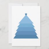 Minimale Kaart voor blauw kerstfeest (Voorkant)