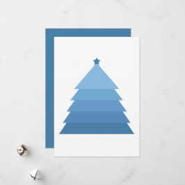 Minimale Kaart voor blauw kerstfeest