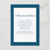 Minimale Kaart voor blauwe bruiloft-accommodatie (Voorkant)