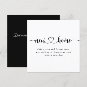 Minimale Kaart voor calligrafie van nieuwe woninge