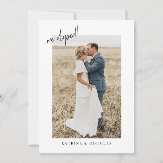 Minimale Kaart voor de aankondiging van de fotowed (Voorkant)