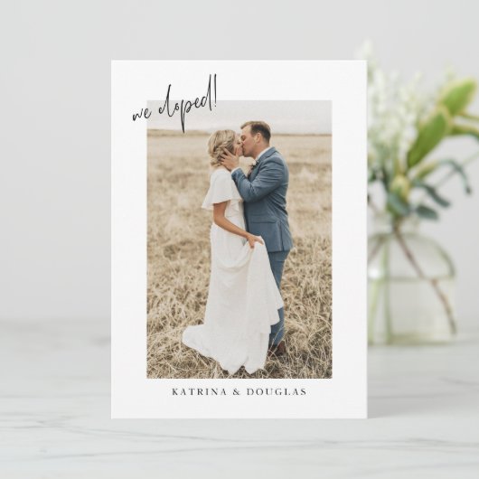 Minimale Kaart voor de aankondiging van de fotowed (Staand voorkant)