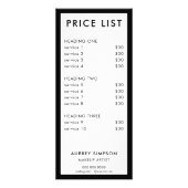 Minimale Kaart voor een lijst met prijzen (Voorkant)