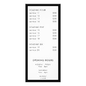 Minimale Kaart voor een lijst met prijzen (Achterkant)