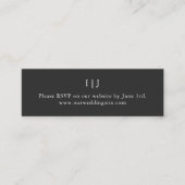 Minimale Kaart voor een zwarte minibruiloft Mini Visitekaartje (Voorkant)