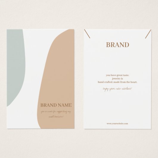 Minimale Kaart voor het weergeven van juwelen in p (Voorkant /achterkant)