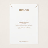 Minimale Kaart voor het weergeven van juwelen in p (Achterkant)