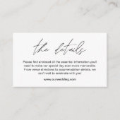 Minimale Kaart voor huwelijksgegevens (Voorkant)