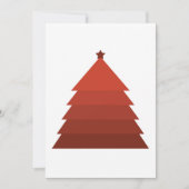 Minimale Kaart voor kerstmis met een rode kerstboo (Voorkant)