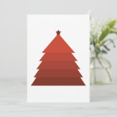 Minimale Kaart voor kerstmis met een rode kerstboo (Staand voorkant)