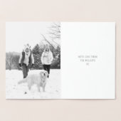 Minimale Kaart voor Kerstmis rond de cirkel | Zilv (Binnen)