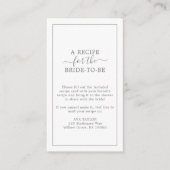 Minimale Kaart voor minimale Silver Recipe Request (Voorkant)