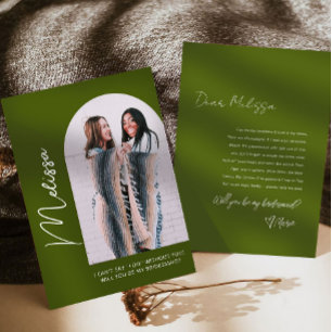 Minimale Kaart voor modern Bridesmaid-voorstel