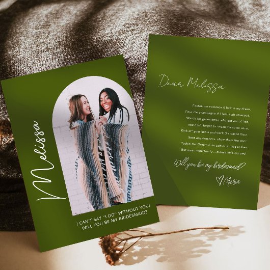 Minimale Kaart voor modern Bridesmaid-voorstel