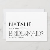 Minimale Kaart voor modern Bridesmaid-voorstel (Voorkant)
