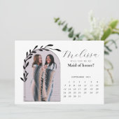 Minimale Kaart voor moderne Arch Bridesmaid-voorst (Staand voorkant)